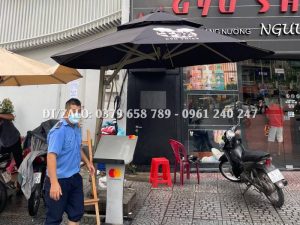 Dù lệch tâm tròn màu đen